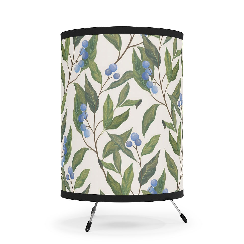 Thumbnail: Leaves and Flowers Tripod Lamp