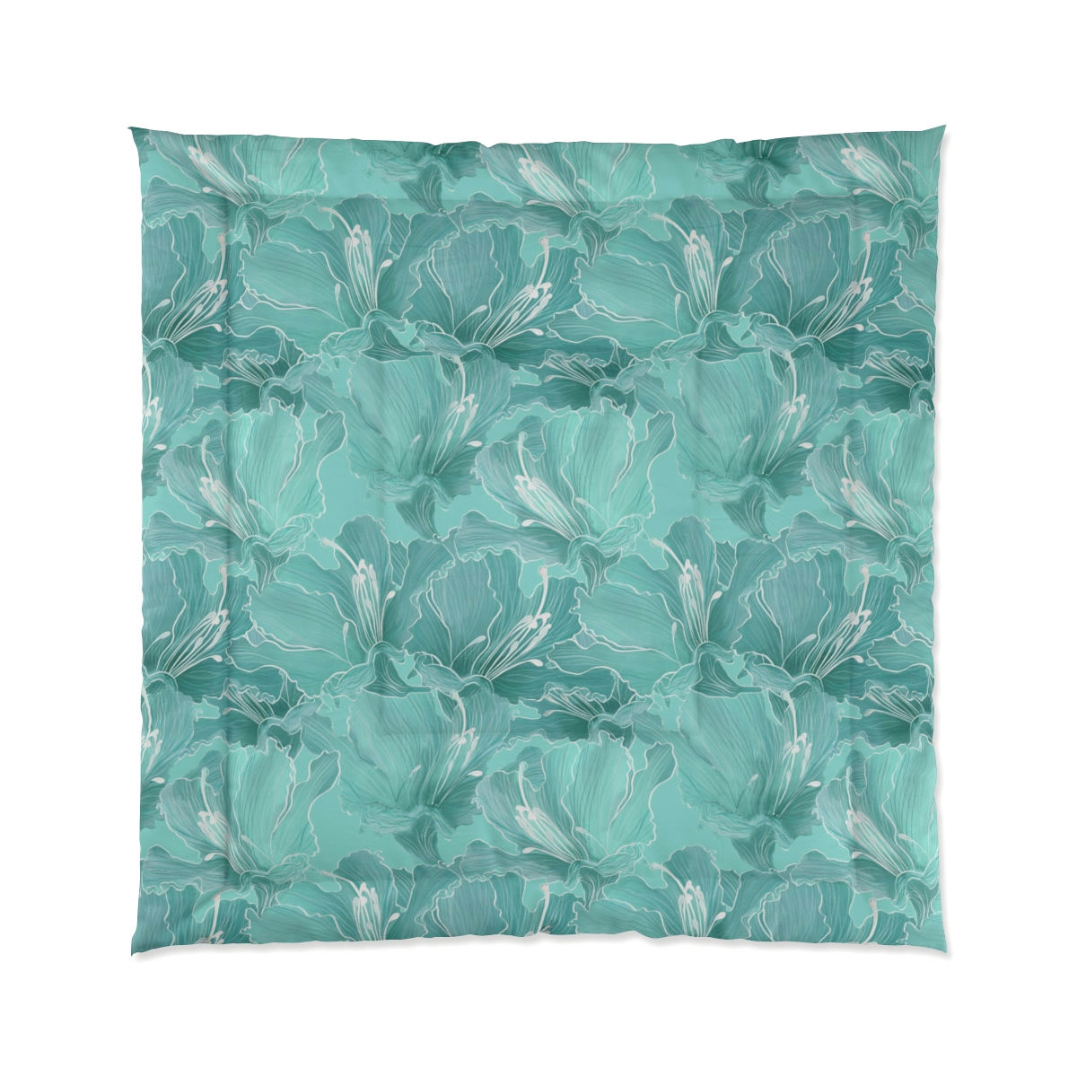 Teal Tropical Comforter
