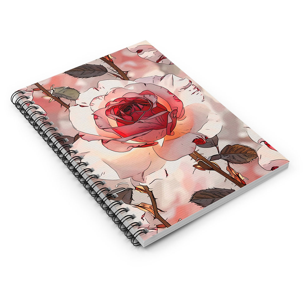 Thumbnail: Rose Sketch Floral Spiral Notebook 