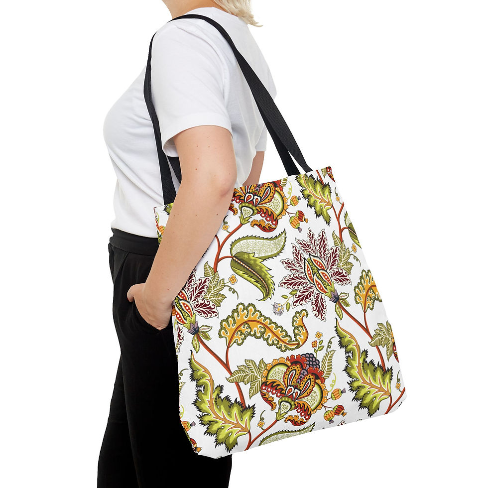 Thumbnail: Paisley Floral Tote Bag — Boho Cotton Shopper