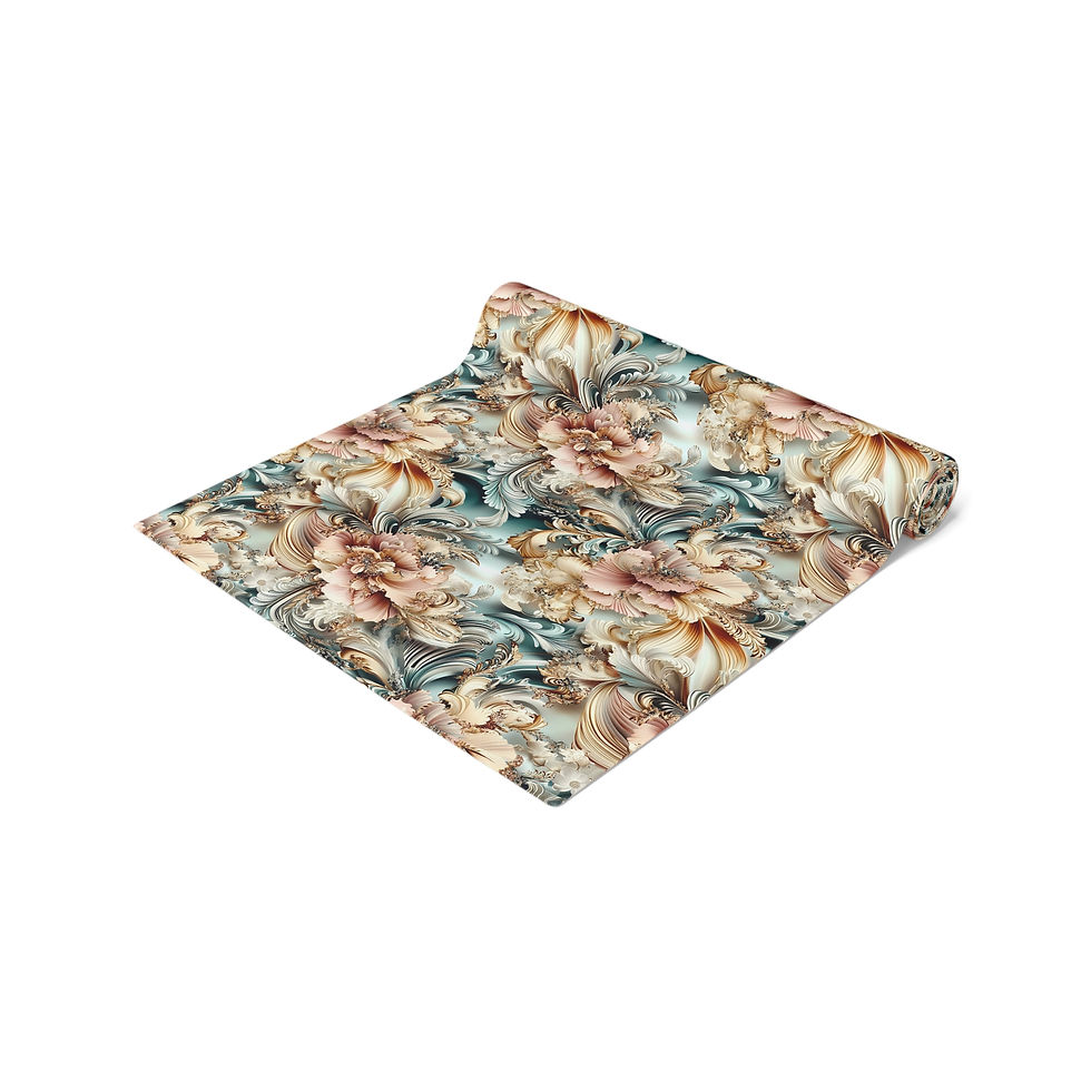 Thumbnail: Christmas Damask Elegant Floral Table Runner for Home Decor
