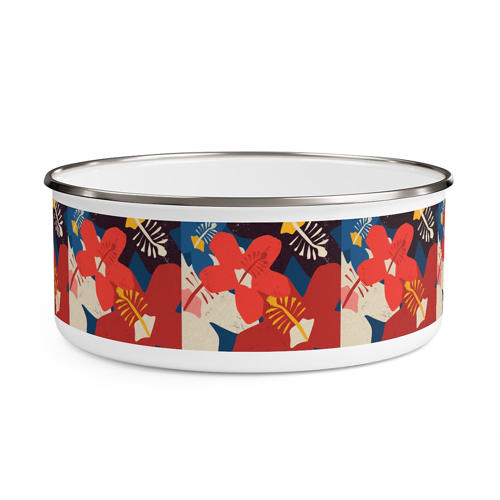Thumbnail: Retro Tropical  Enamel Bowl