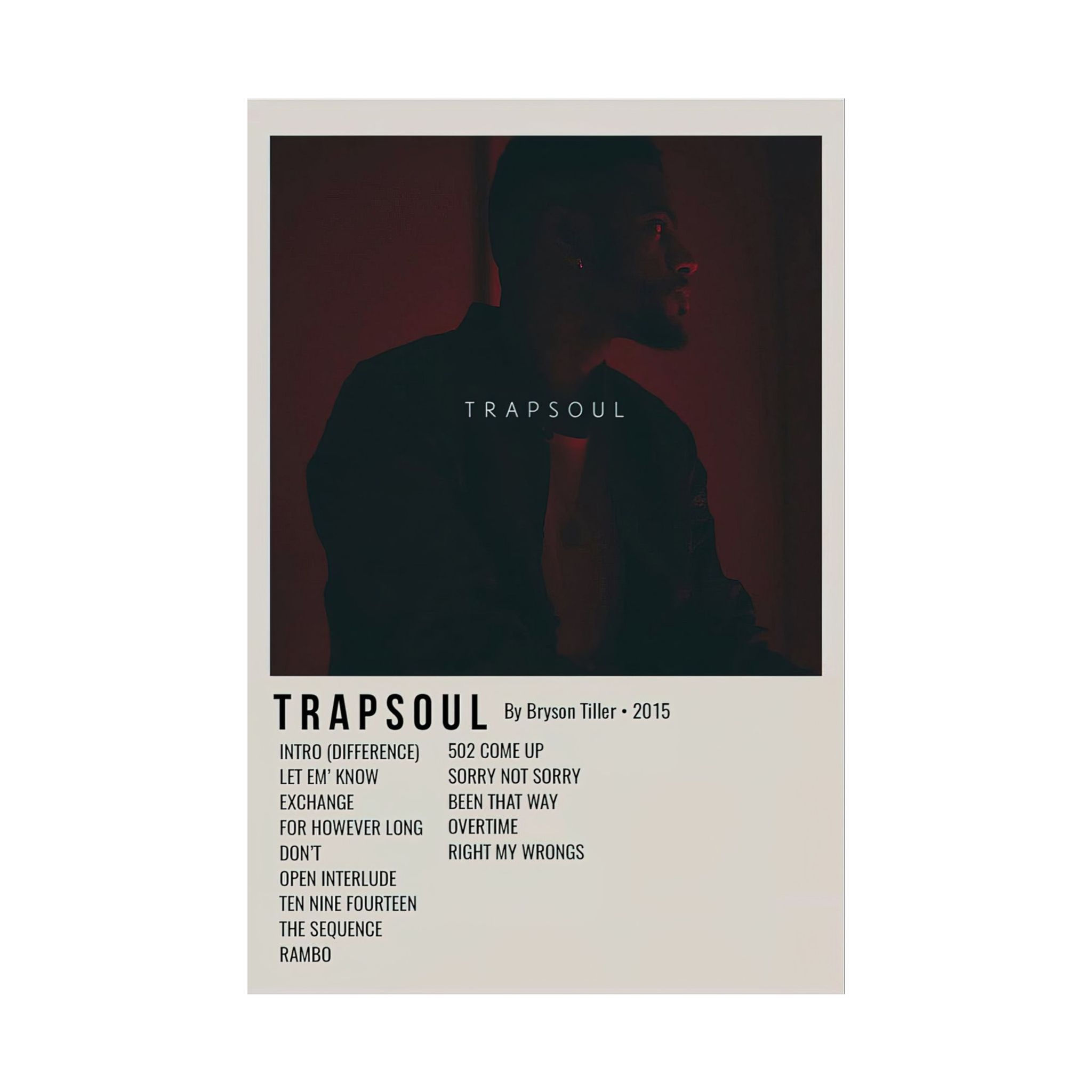 TRAPSOUL, 2015 Album  Matte Vertical Posters