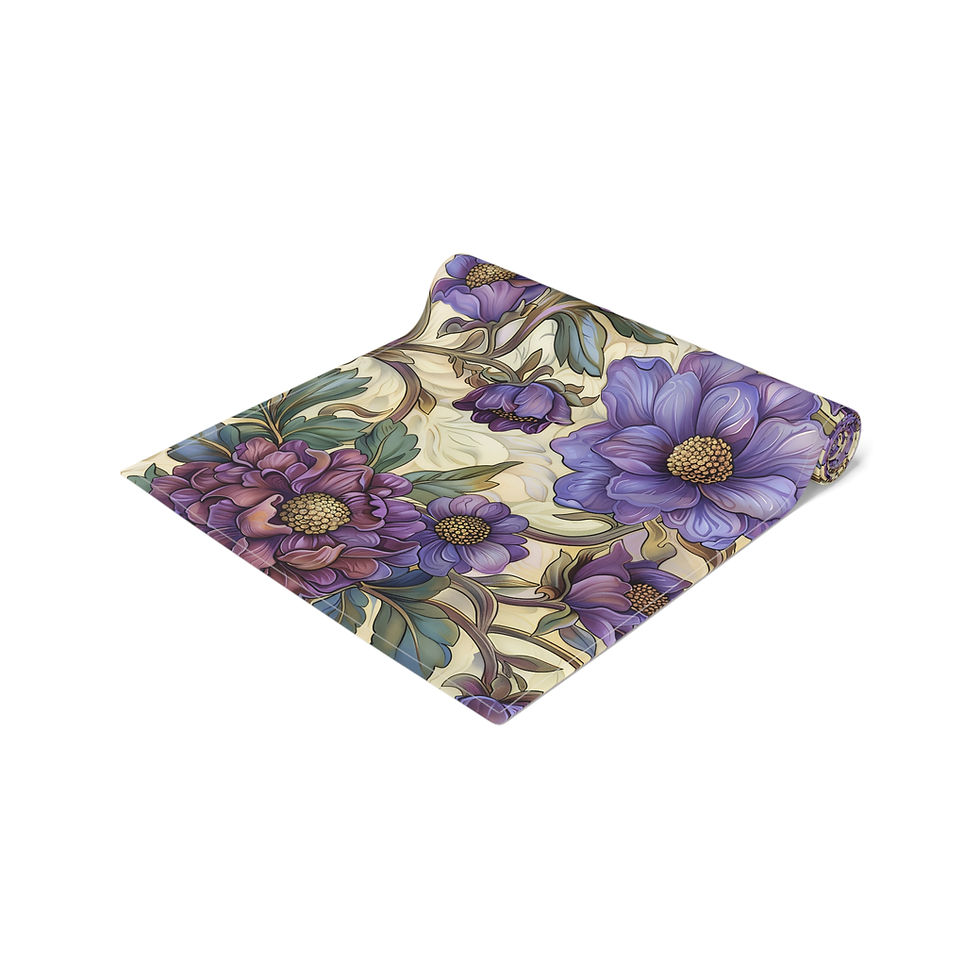 Thumbnail: Violet Flowers Table Runner 