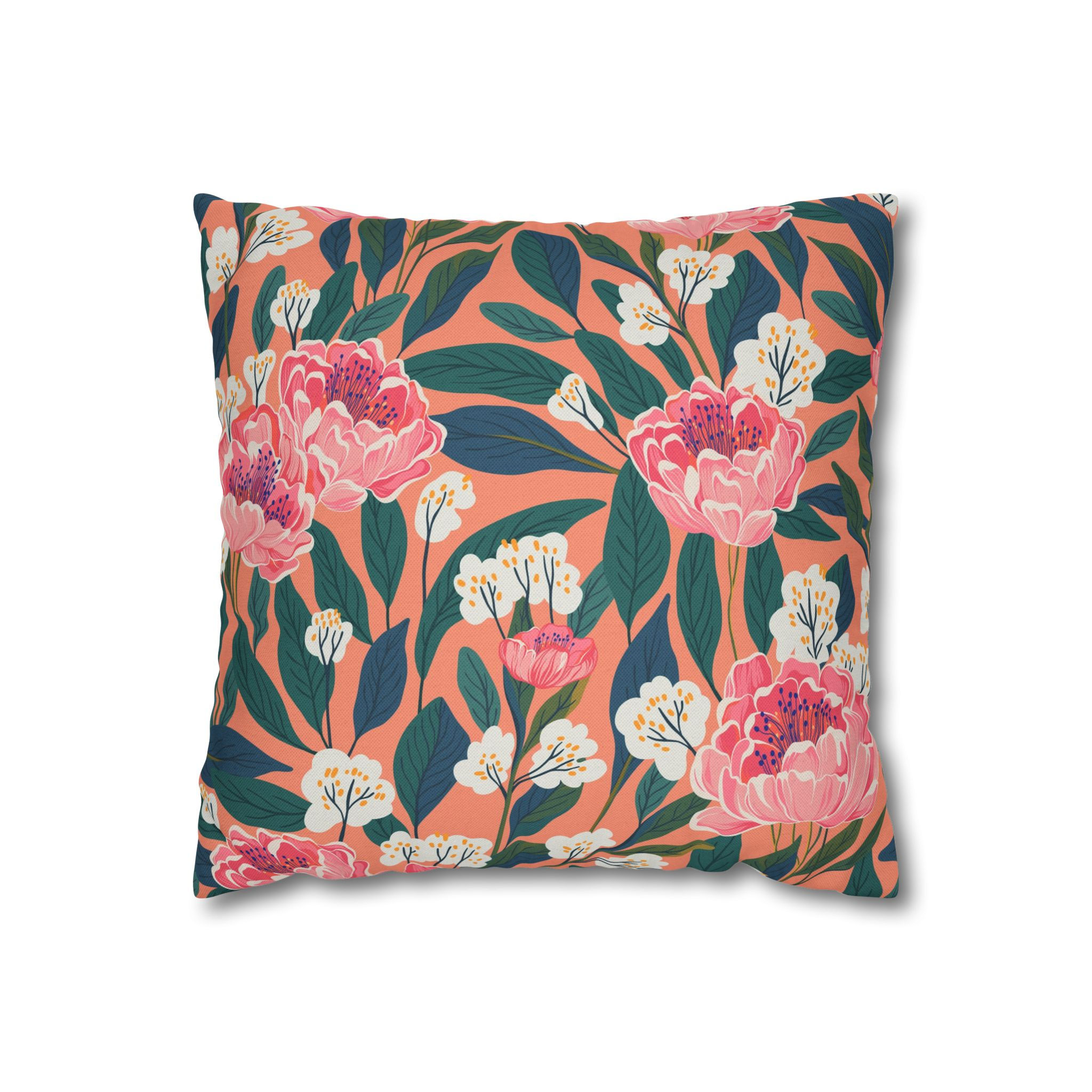 Nola Garden Blooming Floral Square Pillowcase