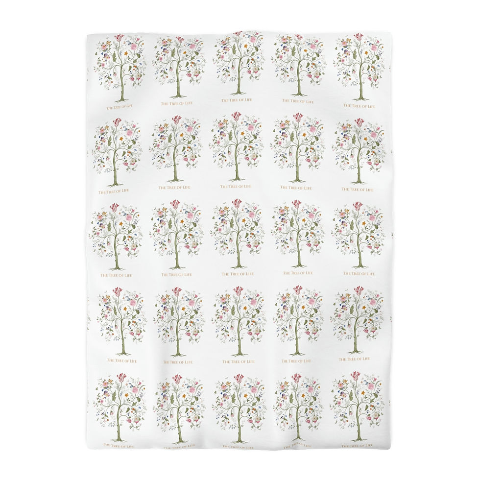 Thumbnail: Tree of Life (Color) Microfiber Duvet Cover