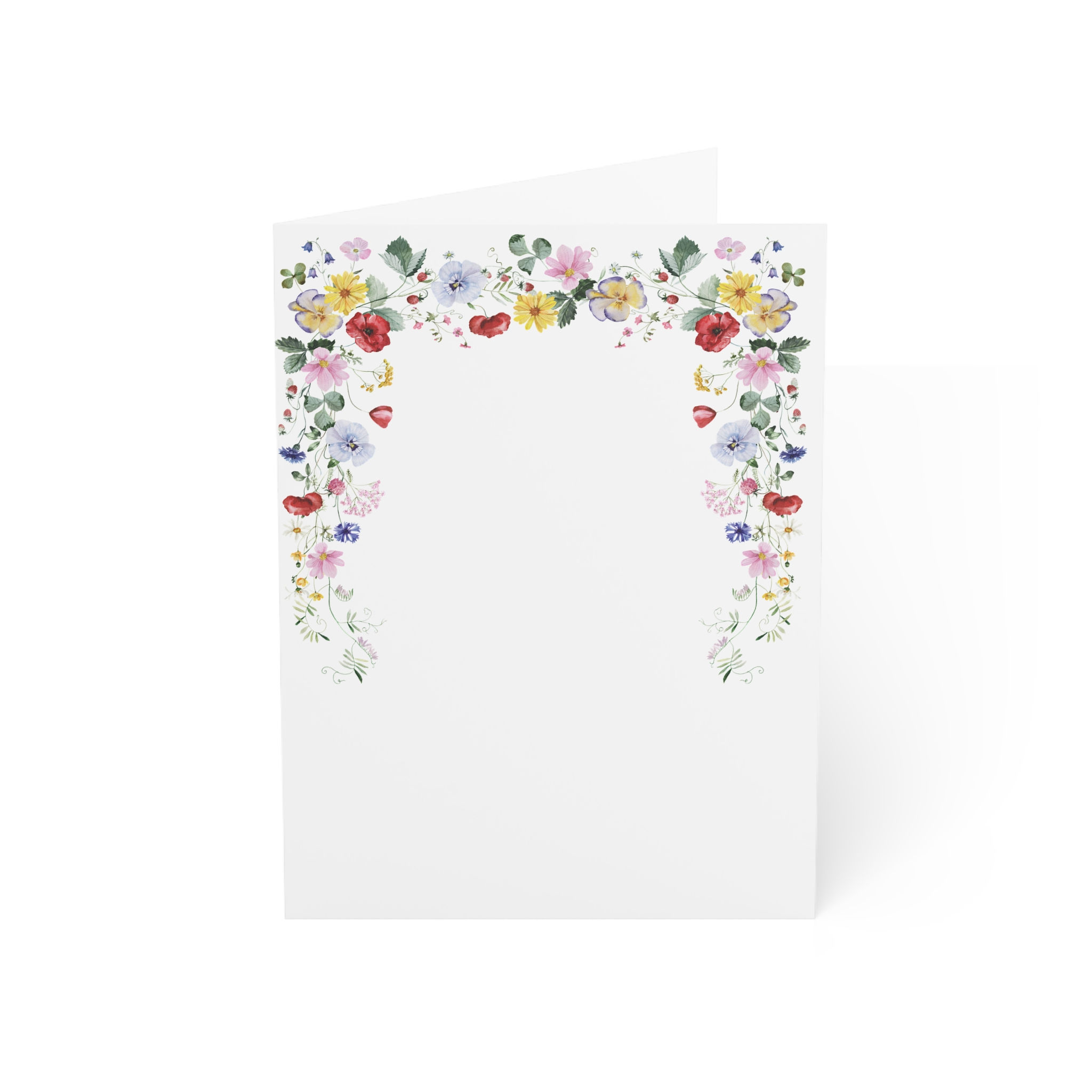 Floral Border Greeting Cards 2 — Blank Note Cards (1/10/30/50)