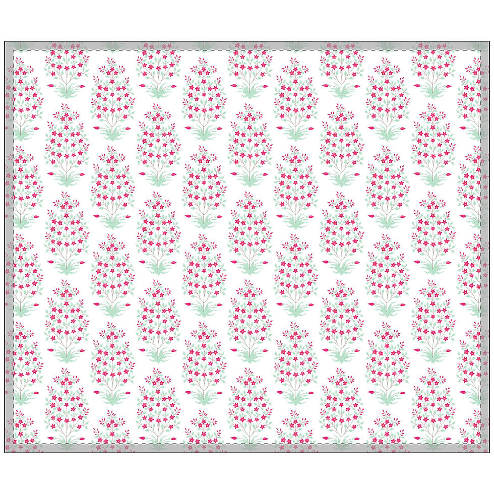 Thumbnail: Indian Block Print Cotton Duvet Cover 
