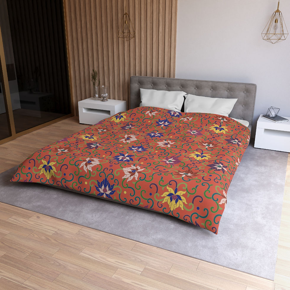 Thumbnail: Eastern Asian RED Microfiber Duvet Cover 