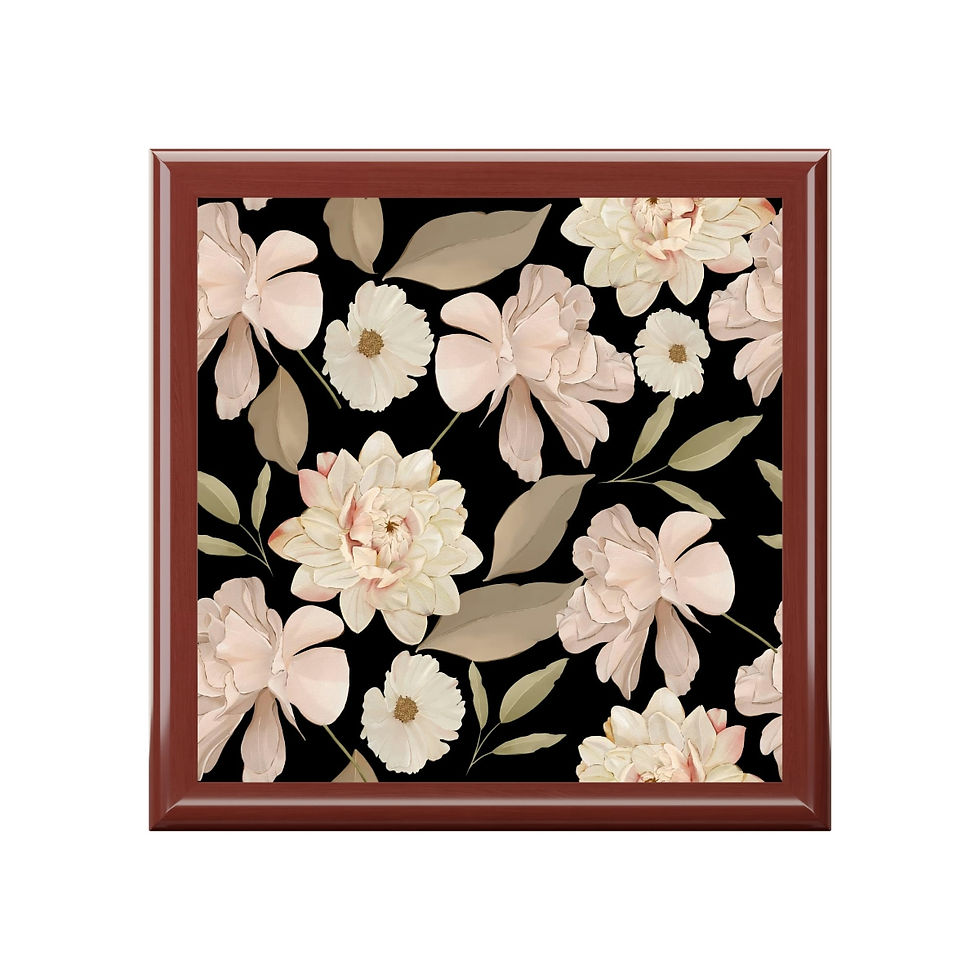 Thumbnail: White Roses Jewelry Box