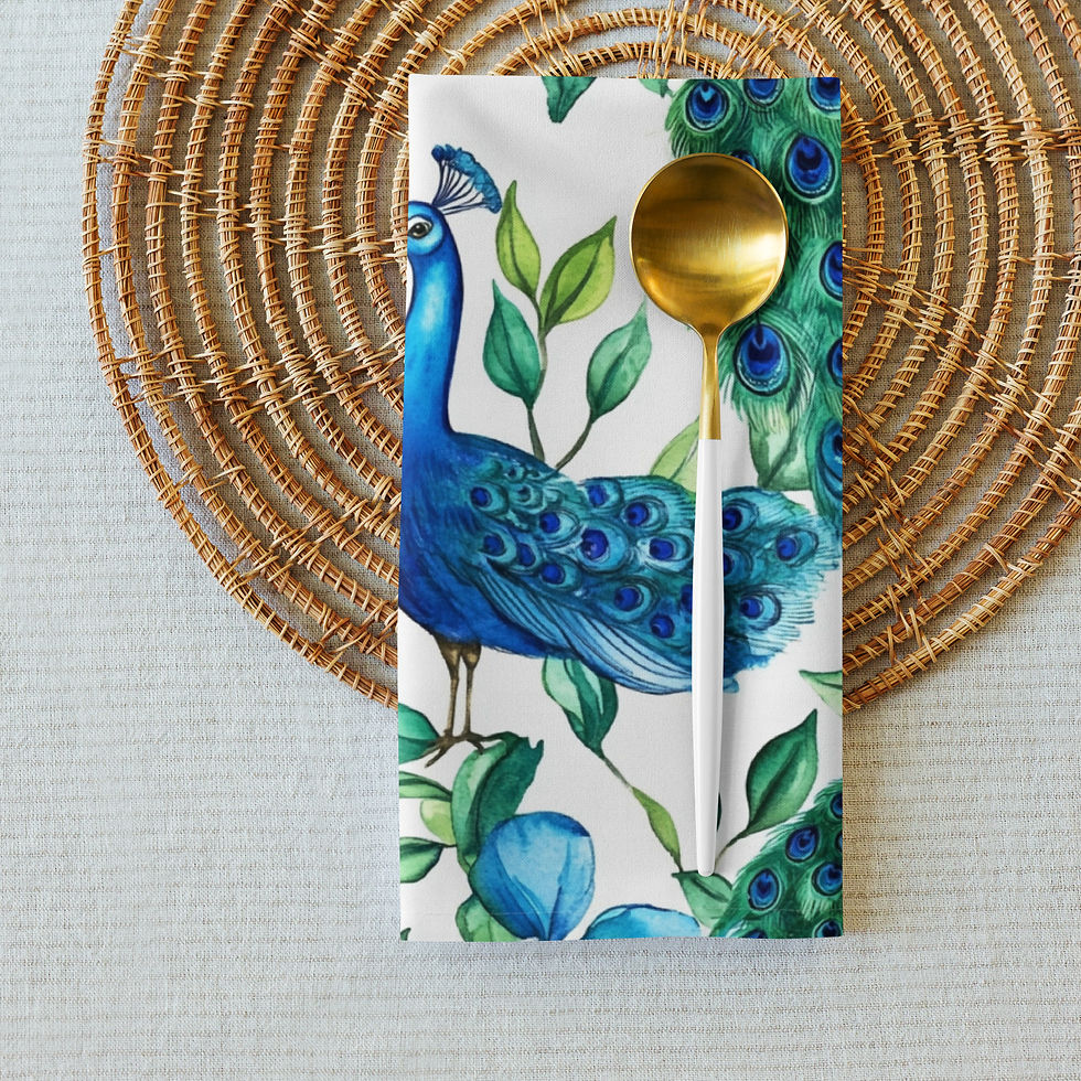 Thumbnail: Peacock Cloth napkin set