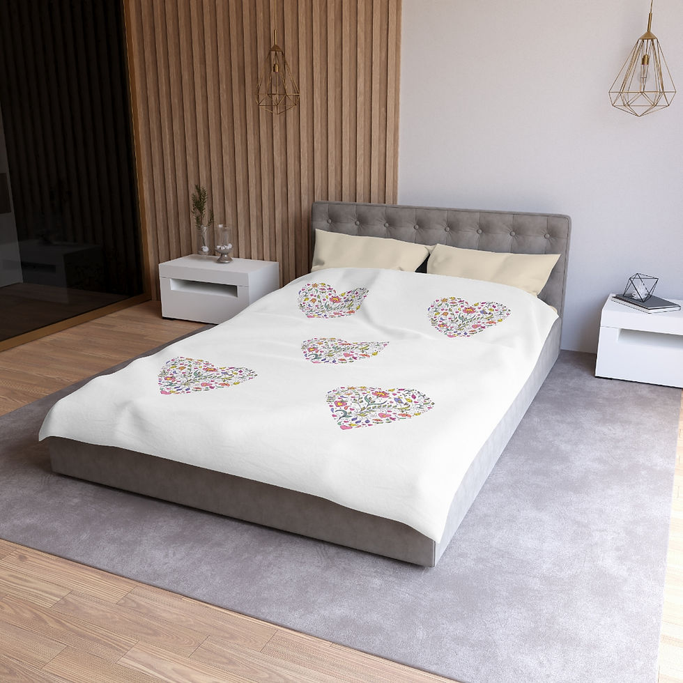 Thumbnail: Hearts Microfiber Duvet Cover