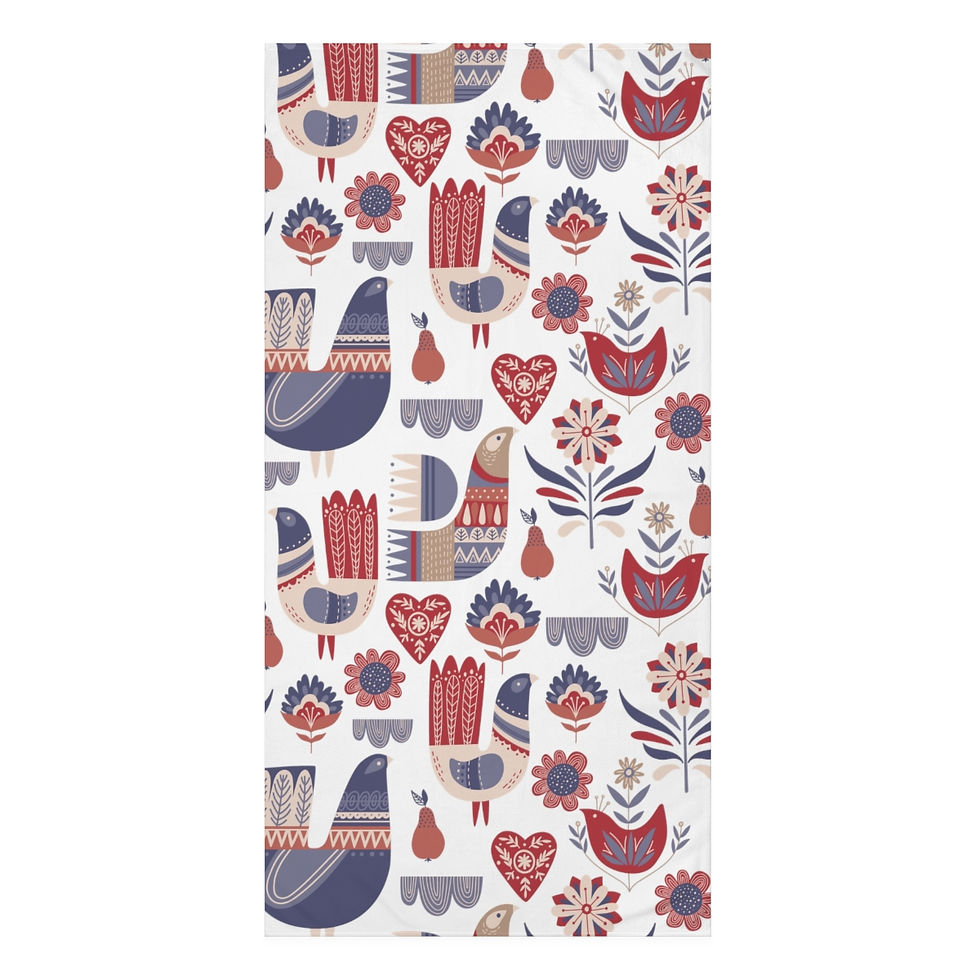 Thumbnail: Scandia Christmas Minky/Cotton Towel