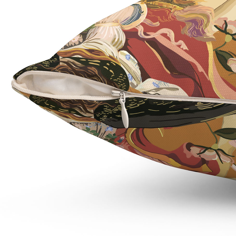 Thumbnail: Birth of Venus Square Pillow with Vintage Elegance | Perfect for Home Decor