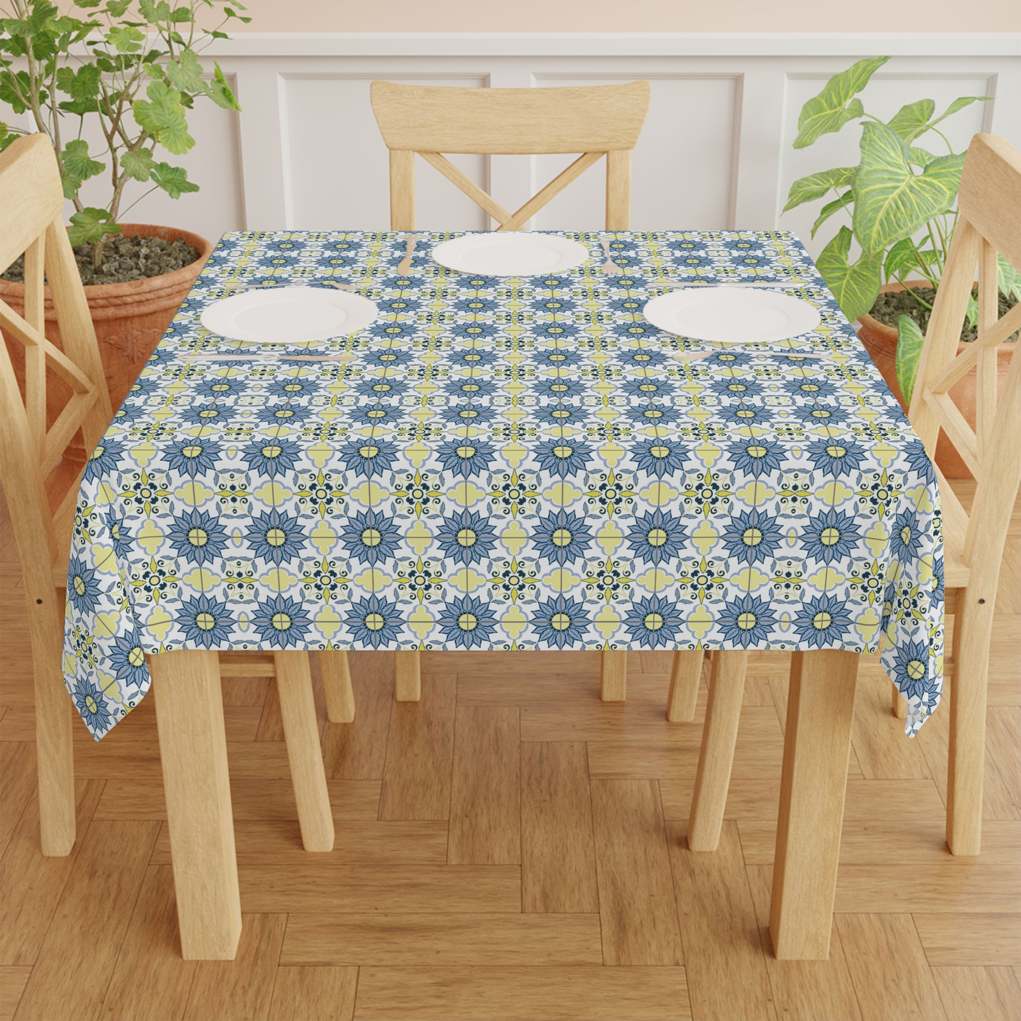 Delft Tablecloth Elegance