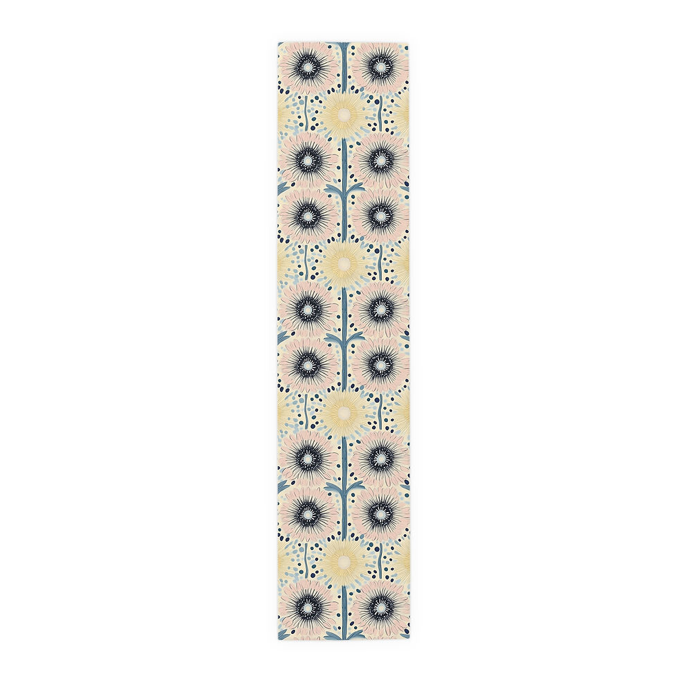 Thumbnail: Art Nouveau  Floral Cotton Table Runner for Elegant Dining