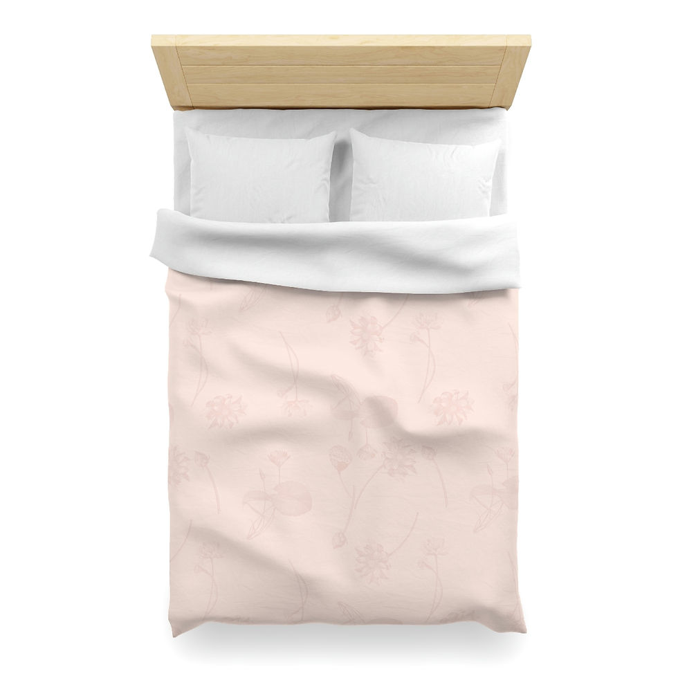Thumbnail: Nelumbo (Peach) Solid Microfiber Duvet Cover