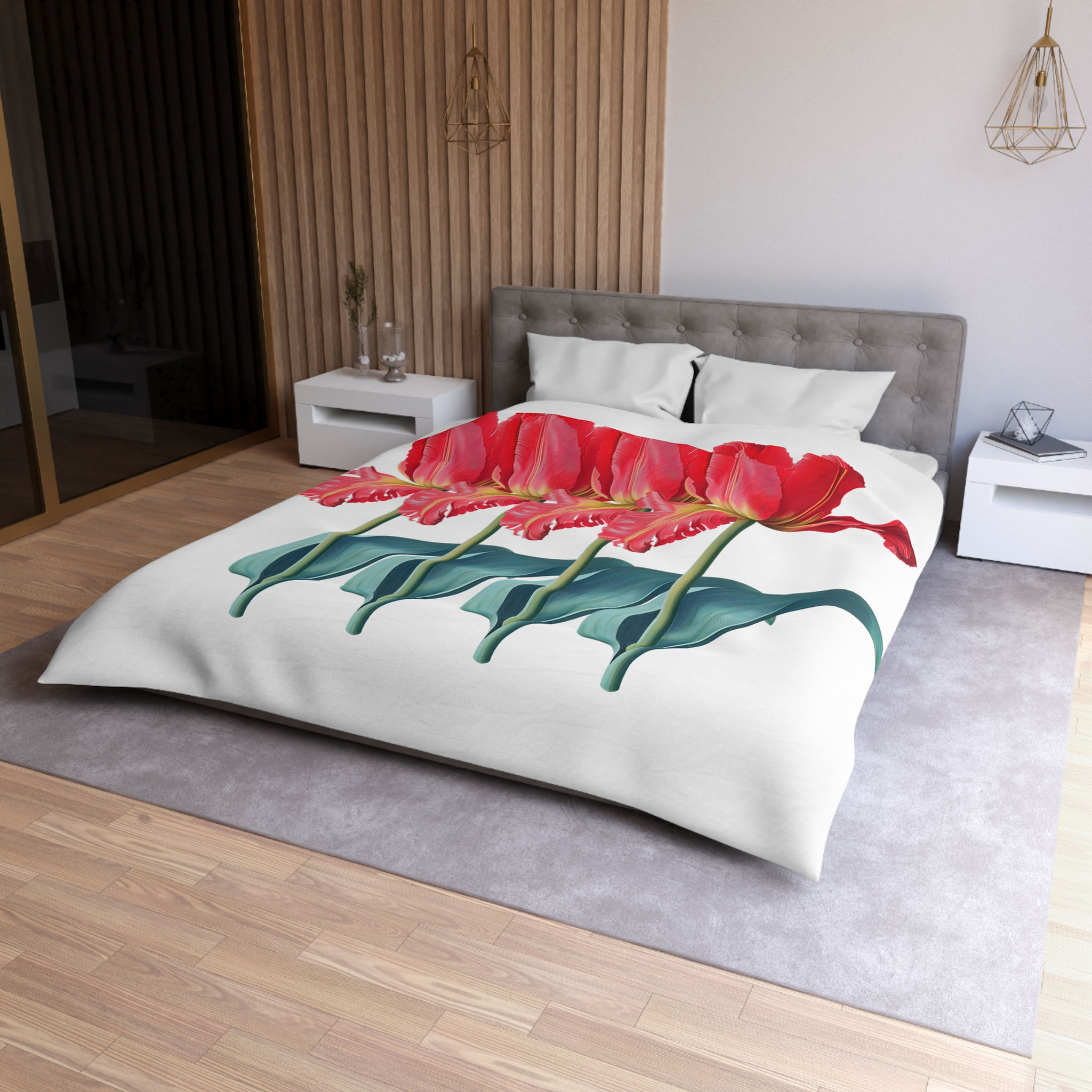 Tulip Row Microfiber Duvet Cover