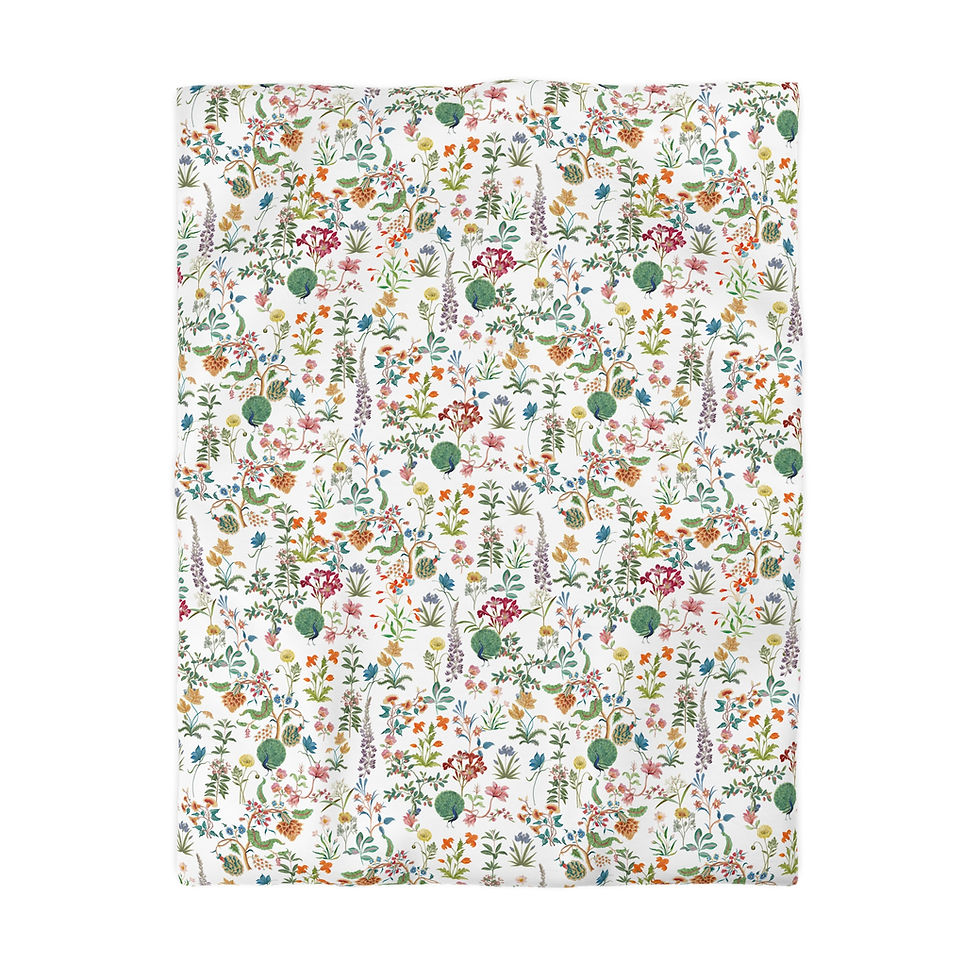 Thumbnail: Pichwai Microfiber Duvet Cover - Nature-Inspired Bedding for Cozy Comfort