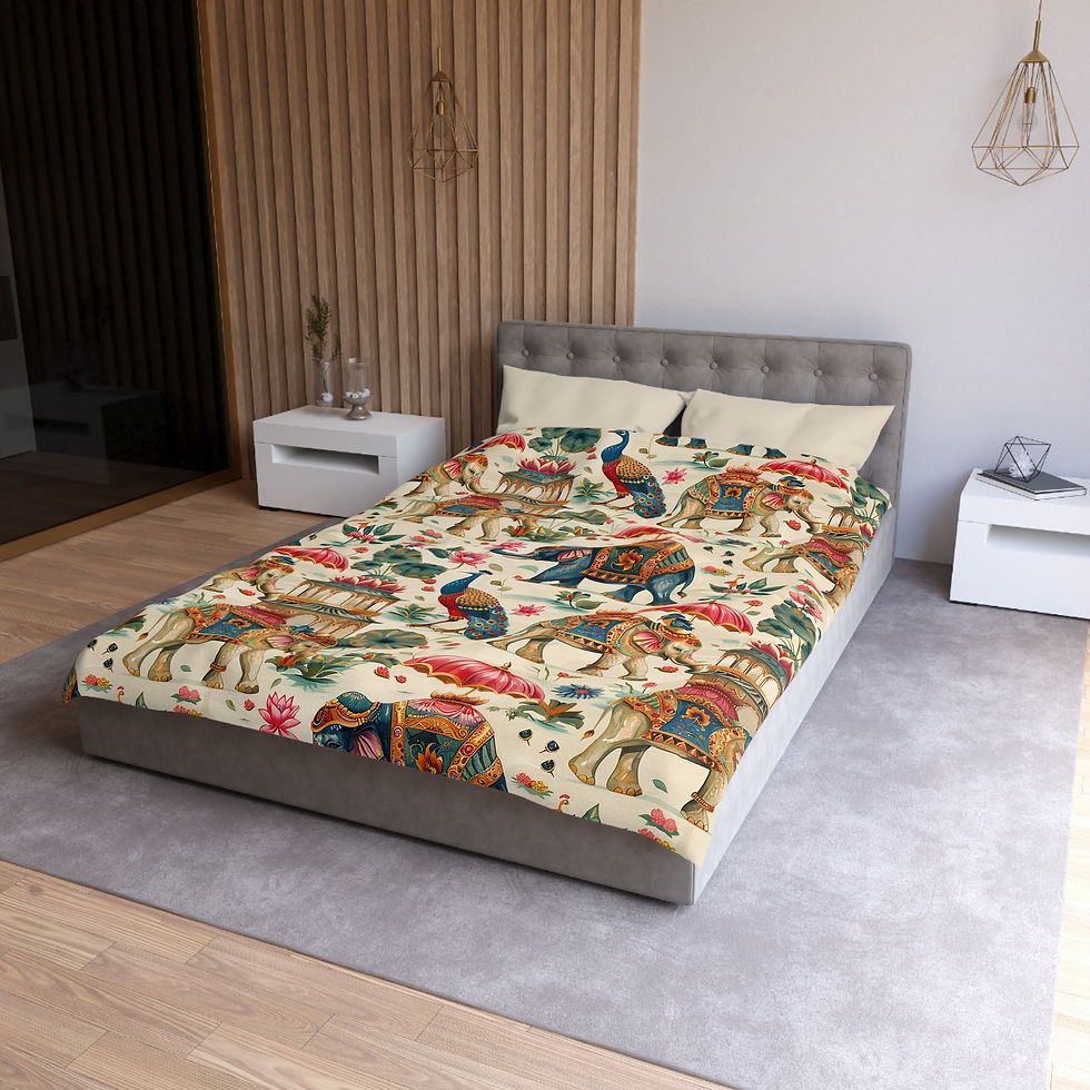 Thumbnail: Duvet Cover - Rajah's Royal Elephants Celebrations