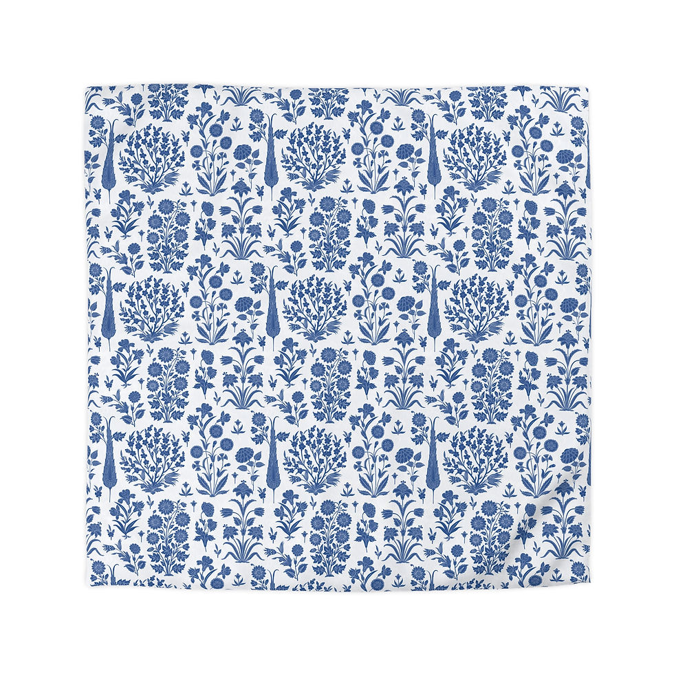 Thumbnail: Malabar Botanical Blue Microfiber Duvet Cover 