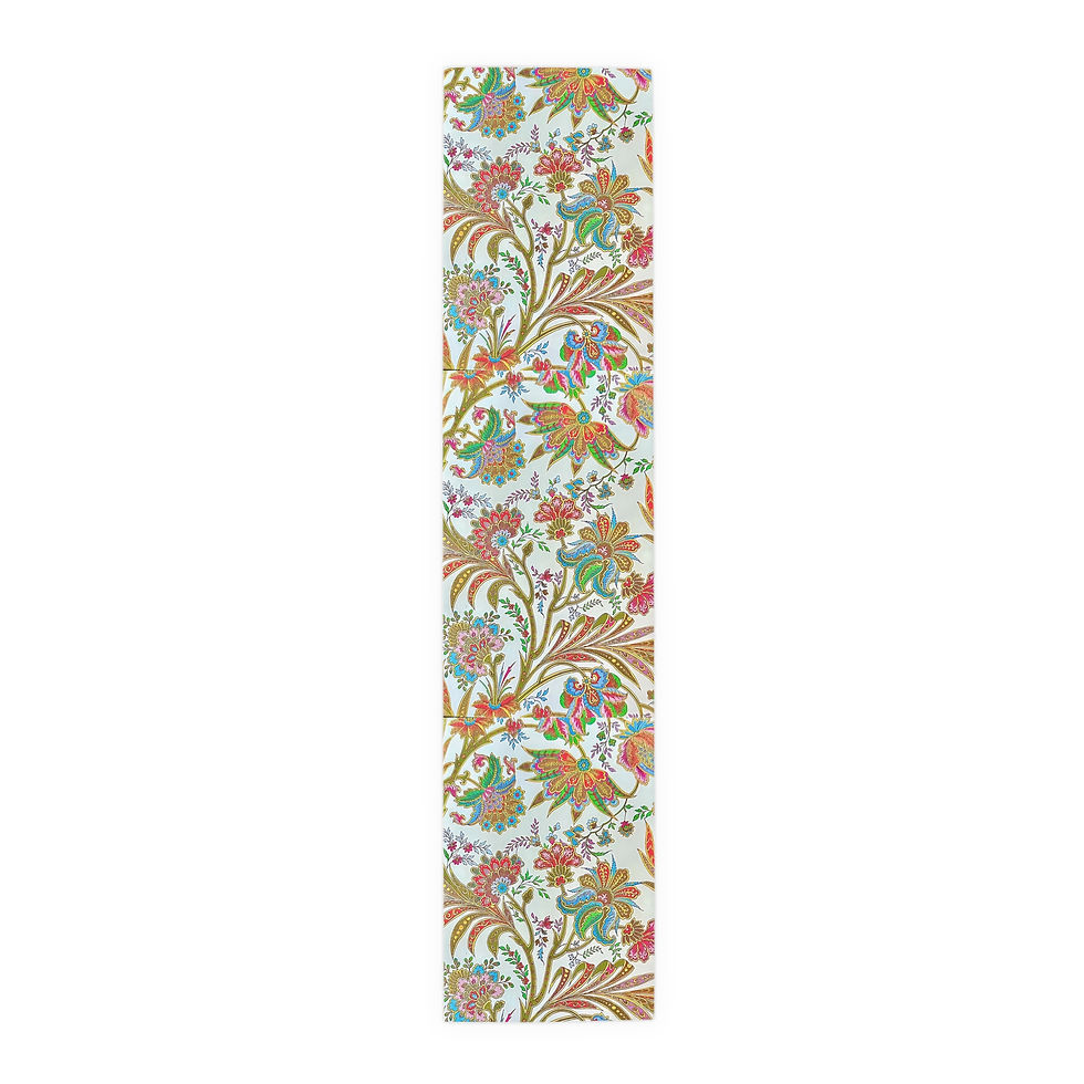 Thumbnail: Renaissance Elegant Blue Floral Table Runner 