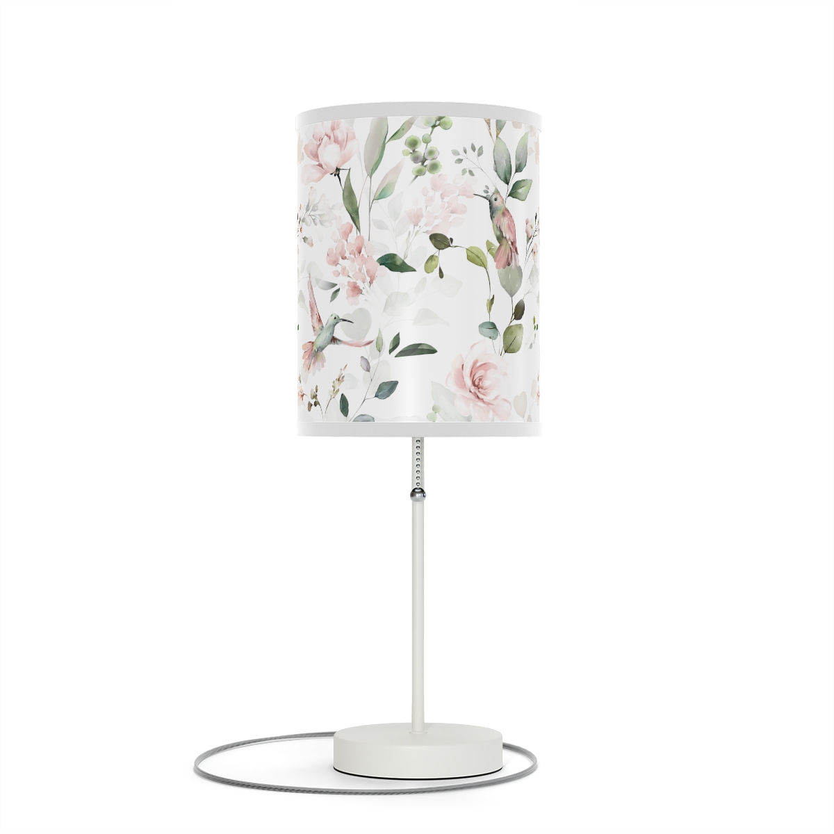 Soft Pastel floral Lamp on a Stand, US|CA plug