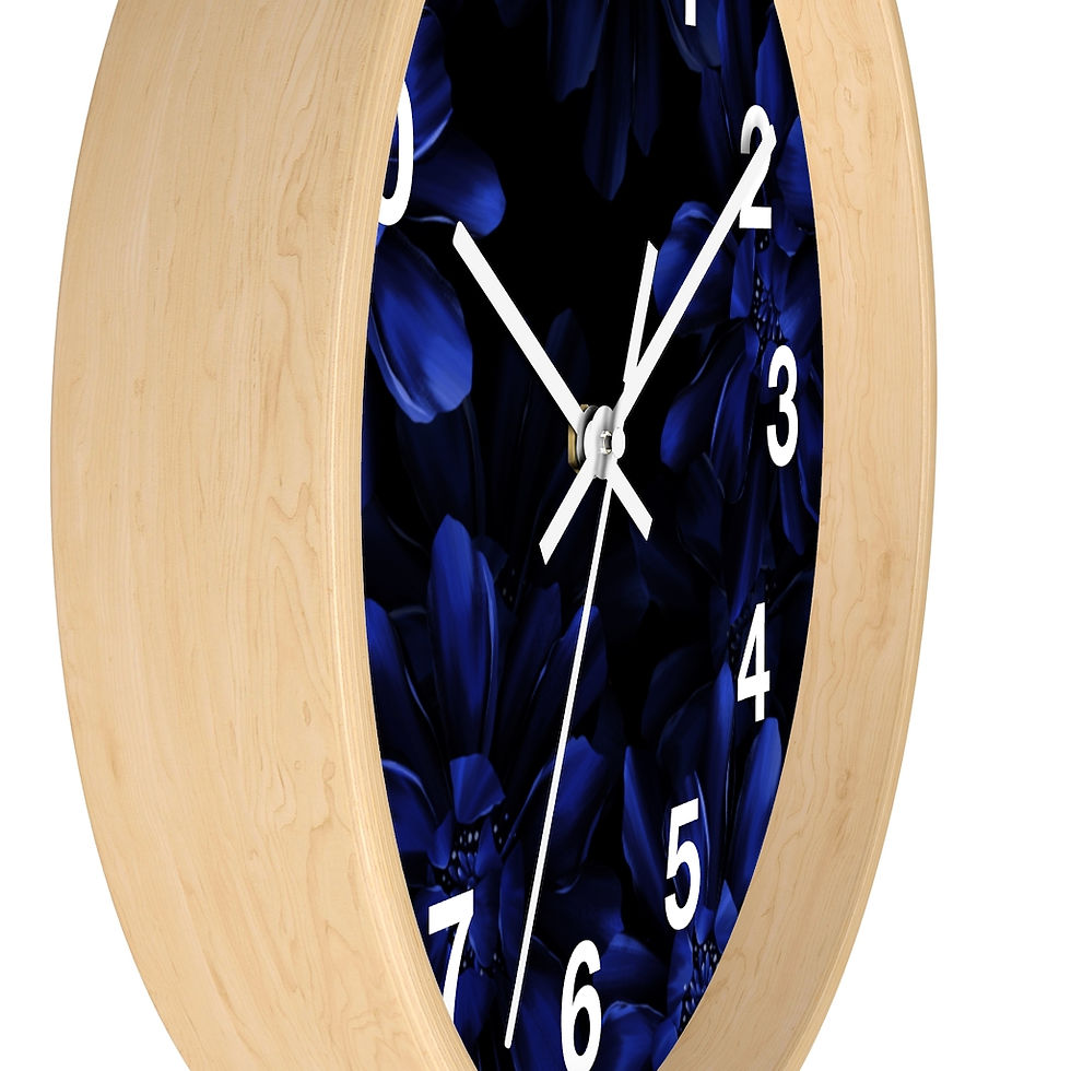 Thumbnail: Early Spring Blue Satin Wall clock