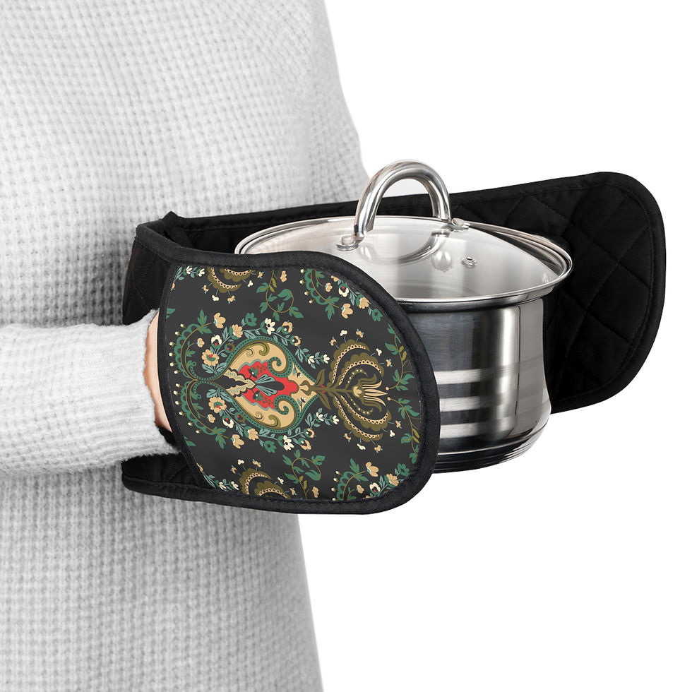 Thumbnail: India Vintage Floral Oven Mitts – Stylish Kitchen Essential for Home Chefs