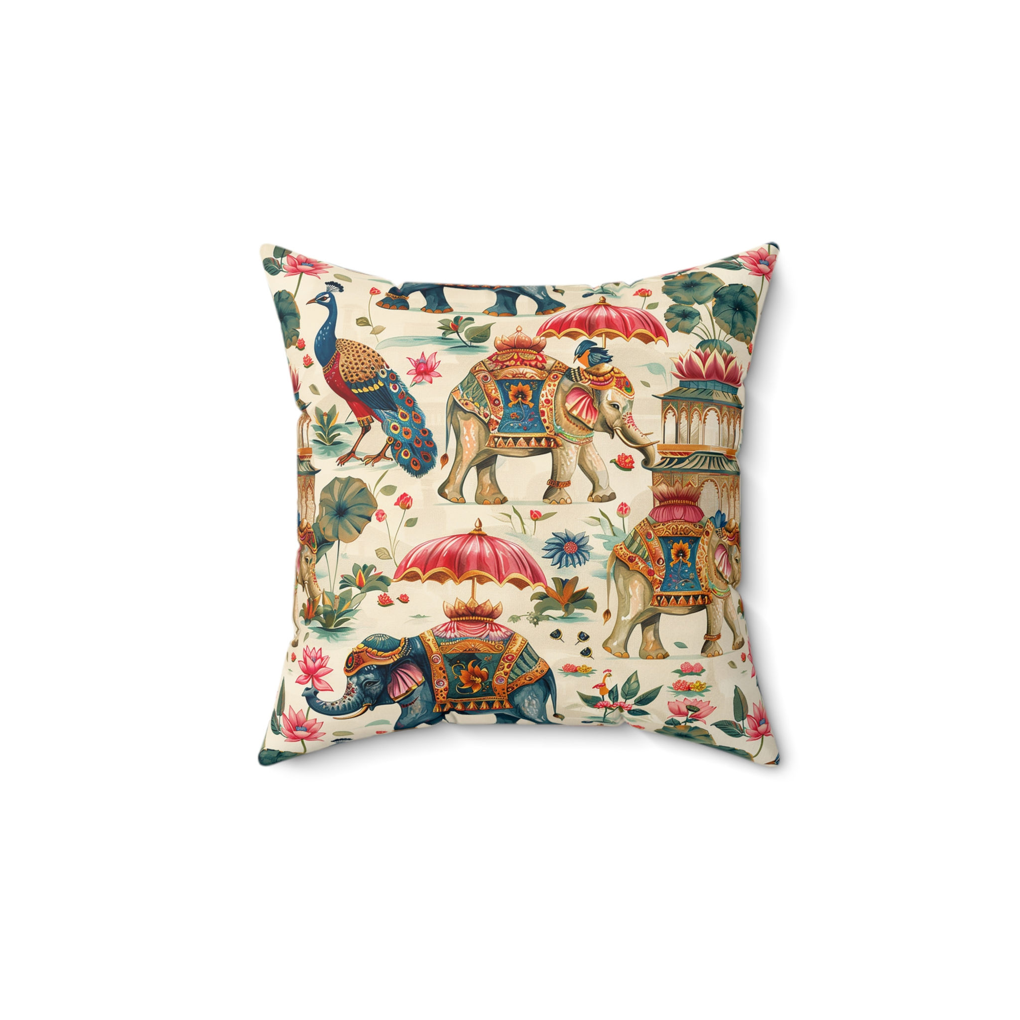 Rajah's Royal Elephant Celebrations Pillow