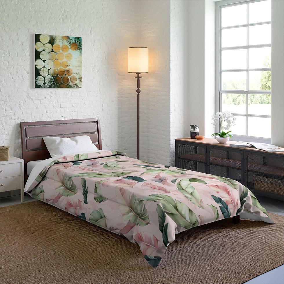 Thumbnail: Beautiful Leaves (Pink) Comforter