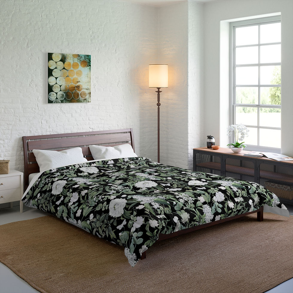Thumbnail: Lush  Green (Black)  Comforter