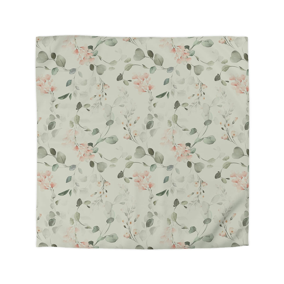 Thumbnail: Pink Watercolor Microfiber Duvet Cover