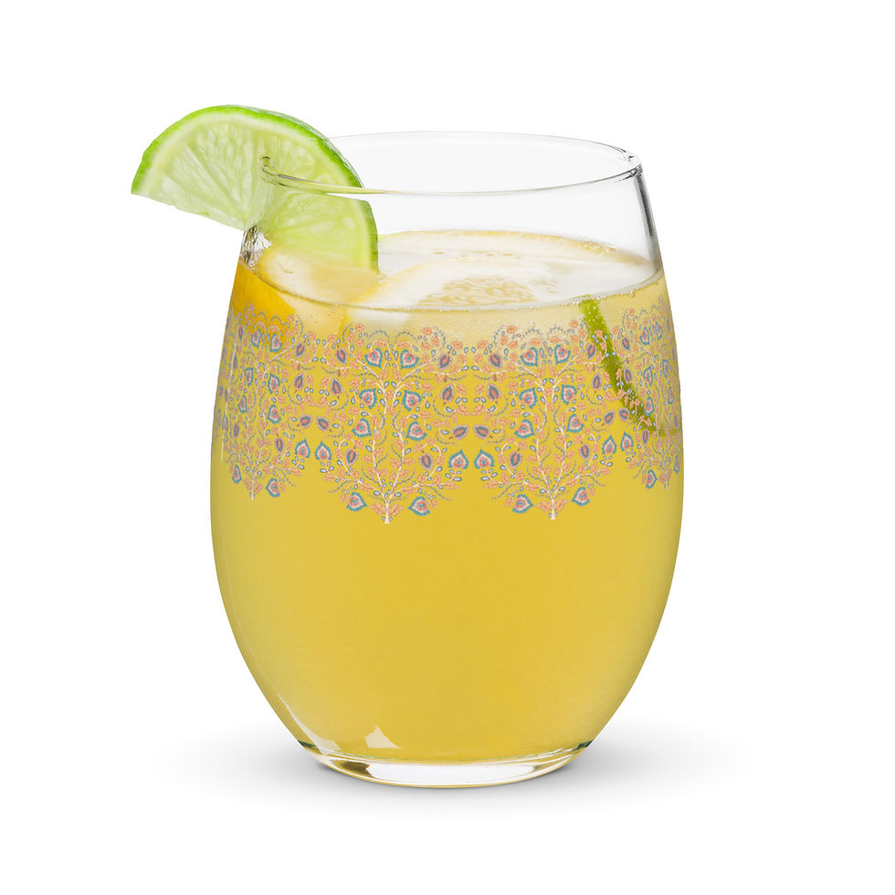 Thumbnail: Ornate 4 Stemless wine glass copy