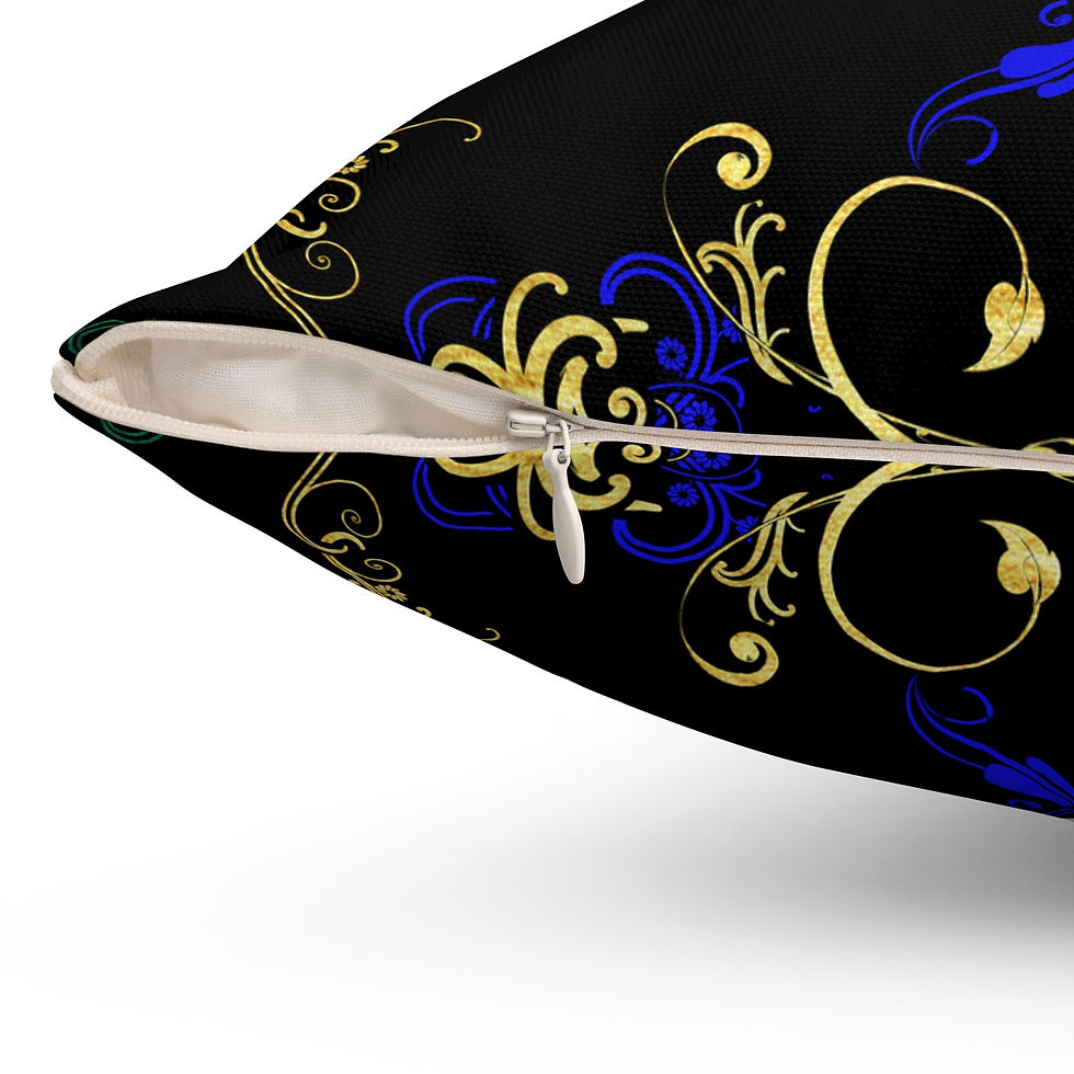 Thumbnail: Persian Intricate Gold and Royal Blue Pillow