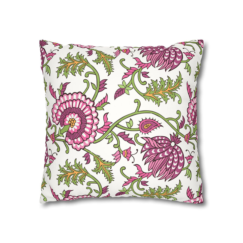 Thumbnail: Faux Suede Floral Pillowcase, Stylish Cushion Cover