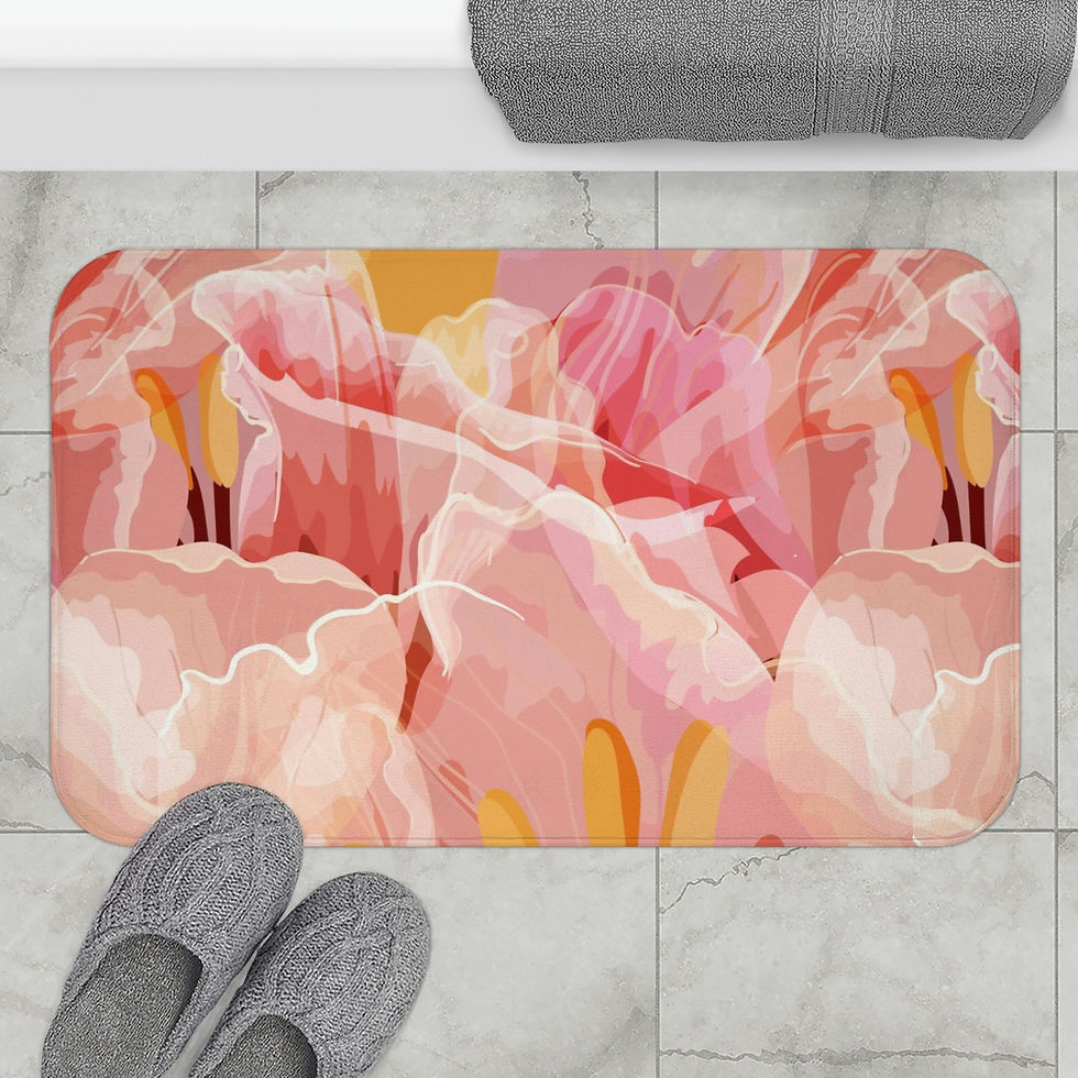Thumbnail: Beautiful Watercolor Irises Bath Mat