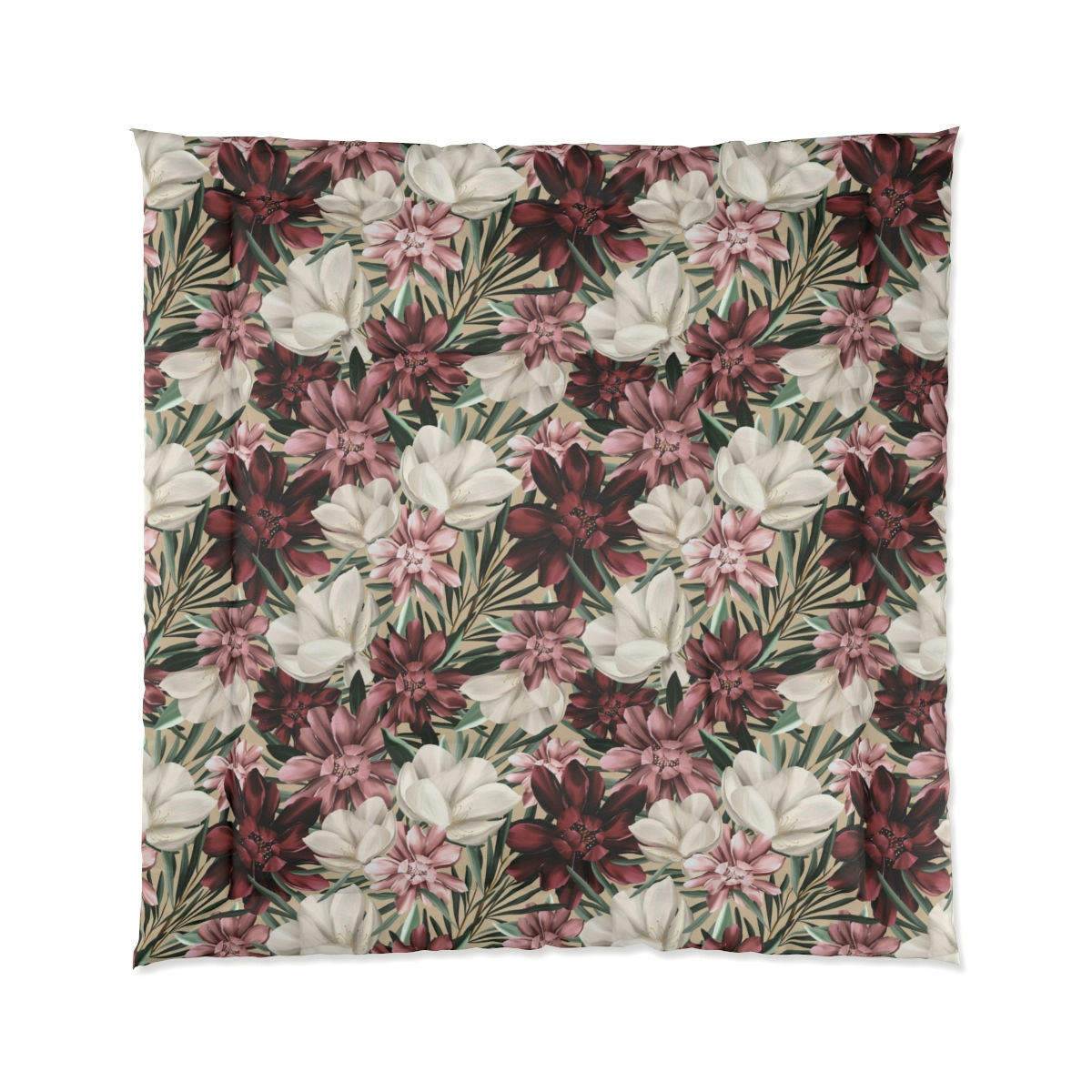 Kiss of Spring (on Tan Background) Comforter