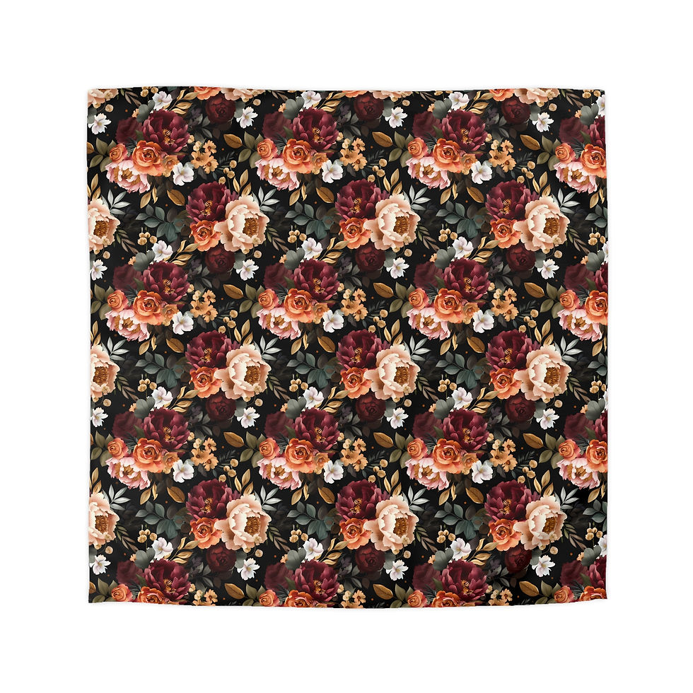 Thumbnail: Autumn Floral Microfiber Duvet Cover 