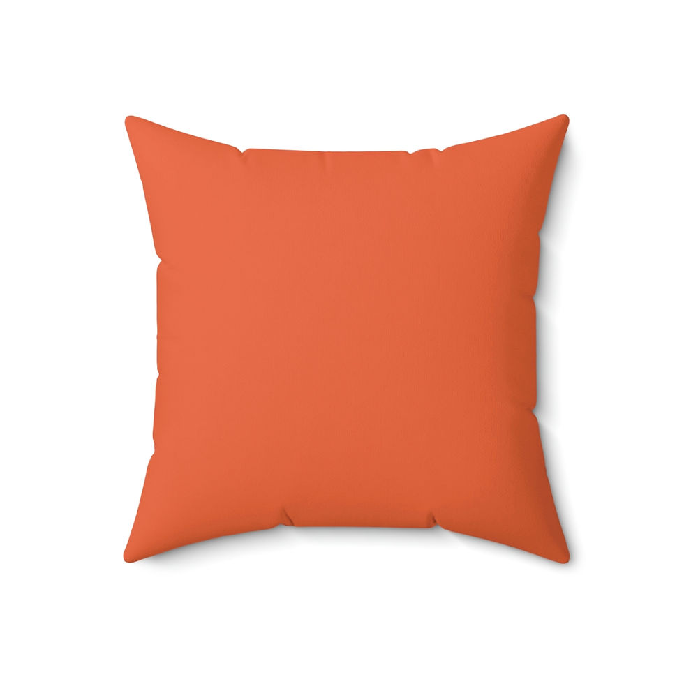 Thumbnail: Bold Color Orange  Spun Polyester Square Pillow