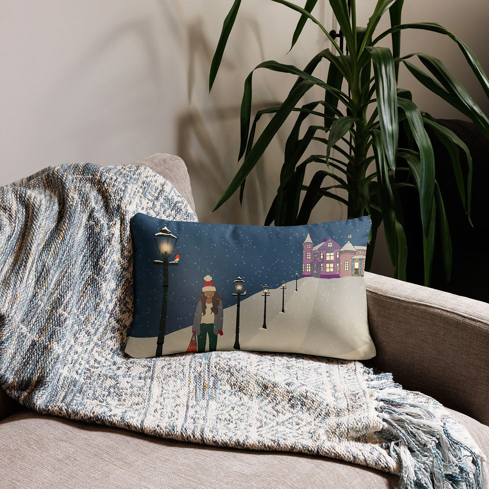 Thumbnail: Christmas Scene #1 Basic Pillow