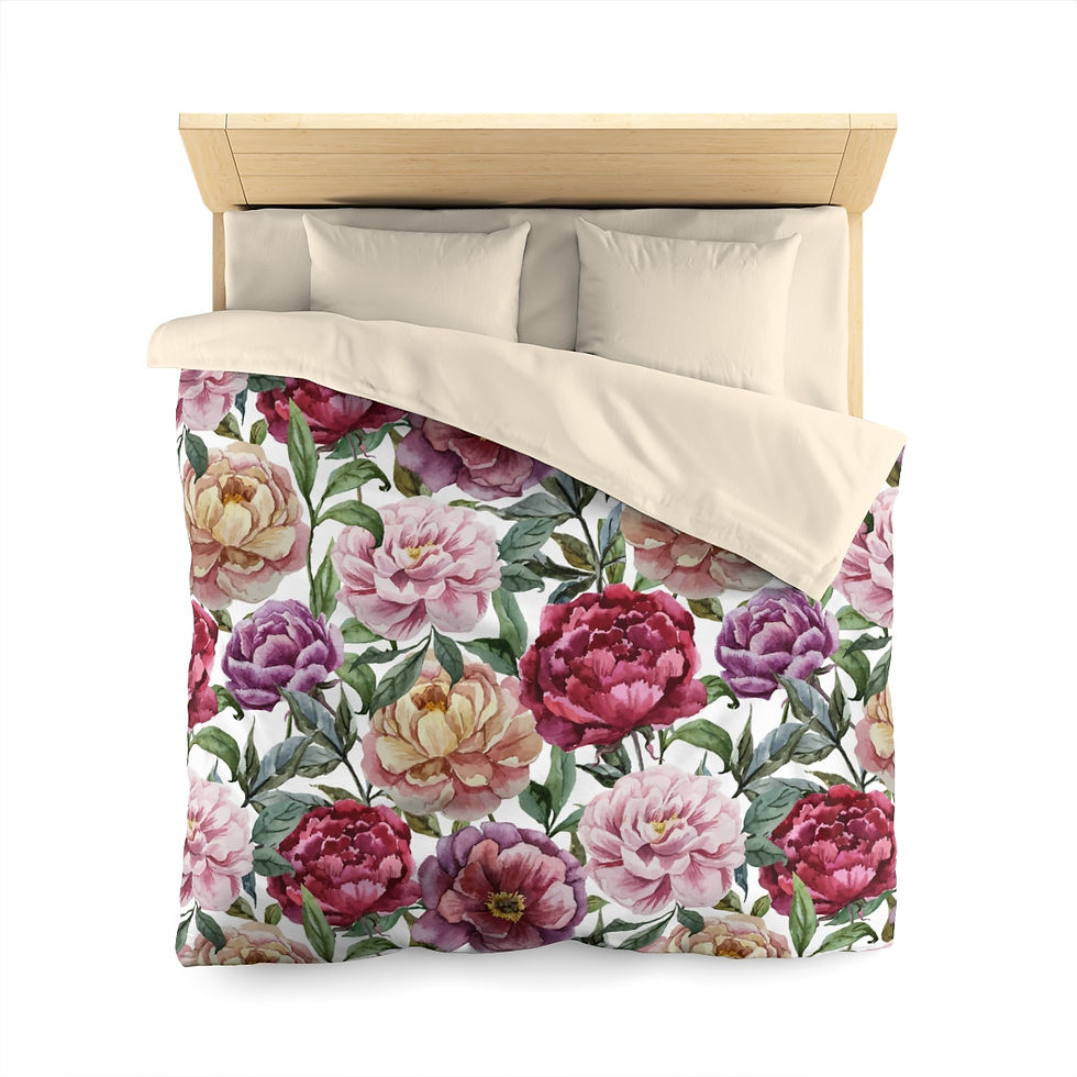 Thumbnail: Classic Rose Garden Microfiber Duvet Cover