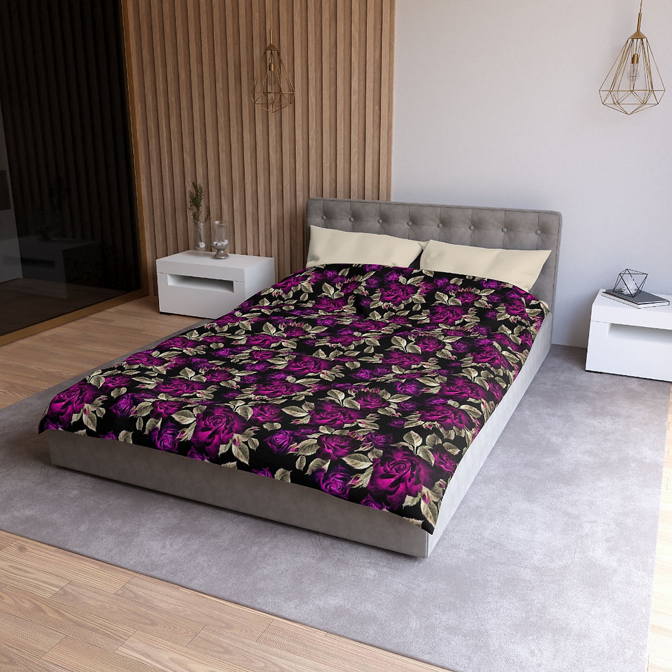 Thumbnail: Midnight Purple Microfiber Duvet Cover
