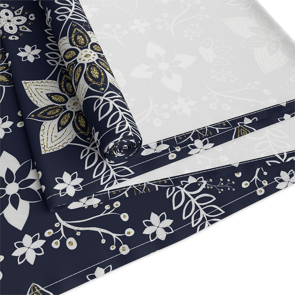 Thumbnail: Silver Snowflakes Table Runner for Dining Decor