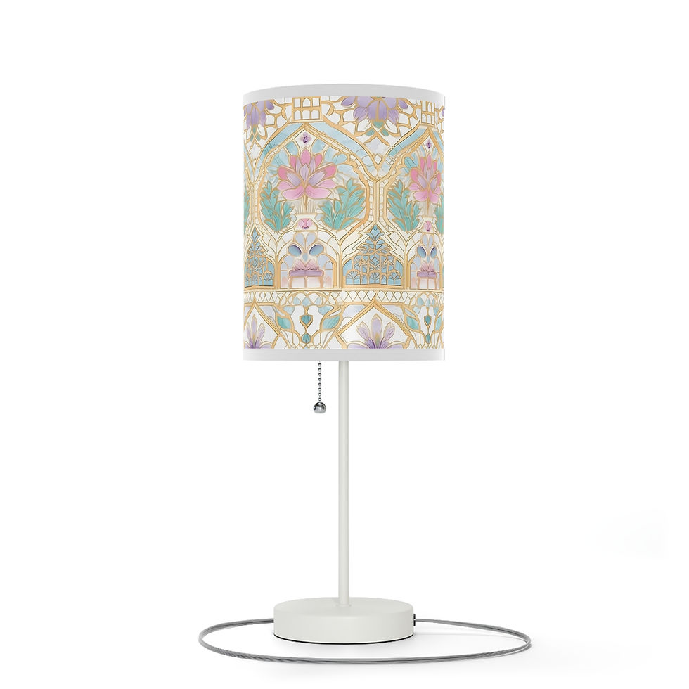 Thumbnail: Boho Floral Table Lamp - Stylish Stand Light for Home Decor