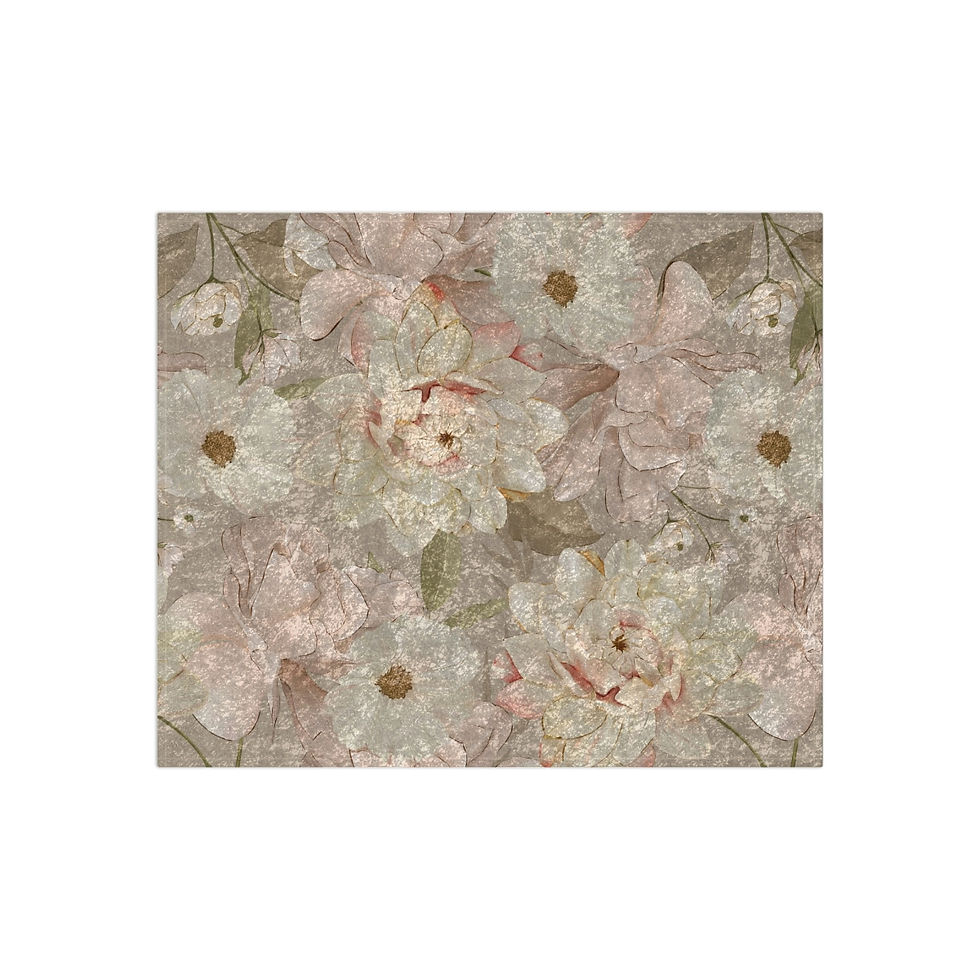 Thumbnail: Creme de le Fiore Crushed Velvet Blanket