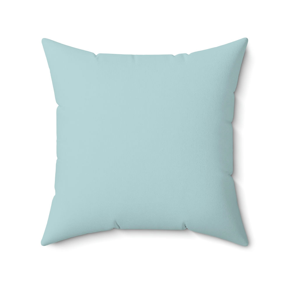 Thumbnail: Watercolor Ocean Tulips (Ocean) Spun Polyester Square Pillow