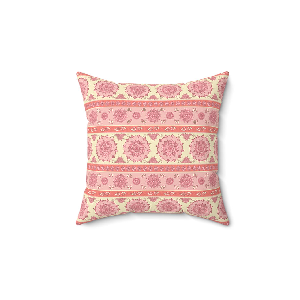 Thumbnail: Lahore Flower Faux Suede Square Pillow