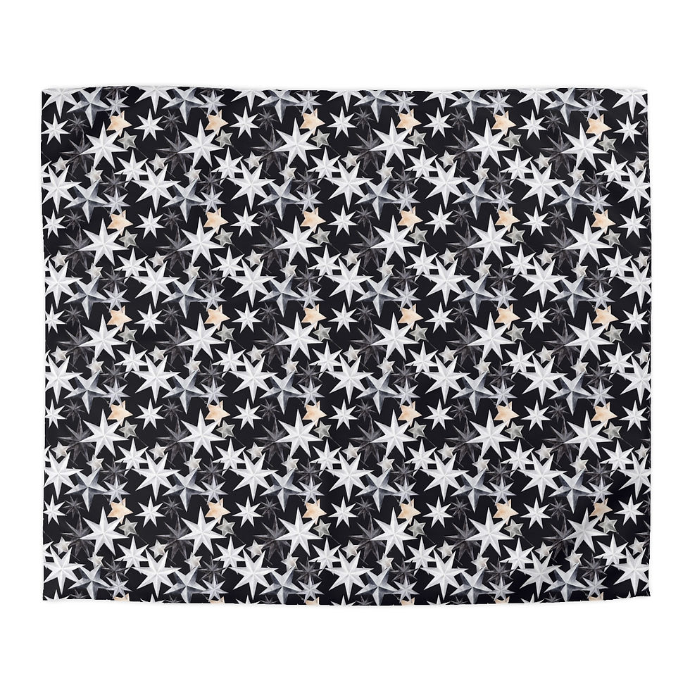 Thumbnail: Holiday Stars Microfiber Duvet Cover