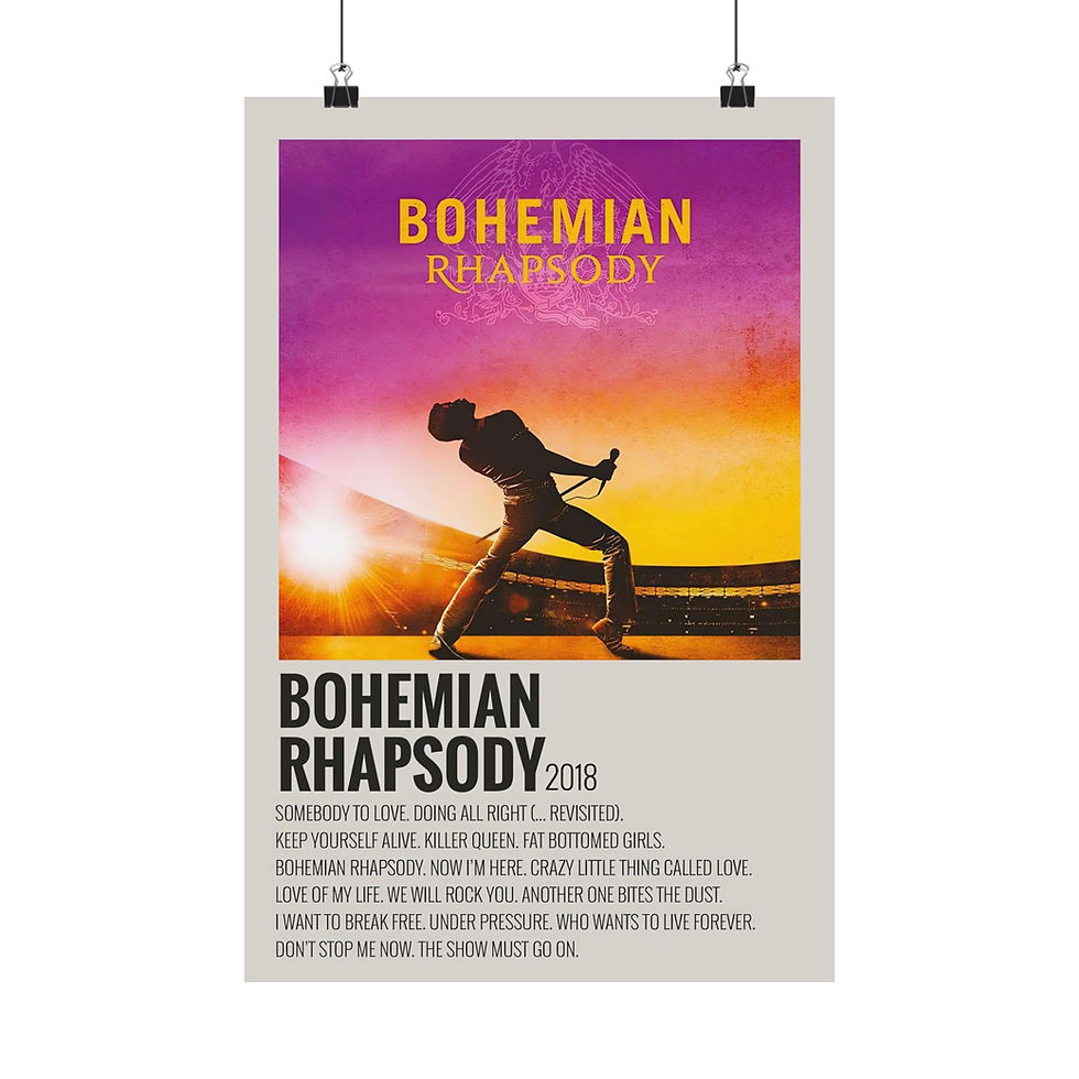 Thumbnail: Queen Bohemian Rhapsody 2018 Matte Vertical Posters